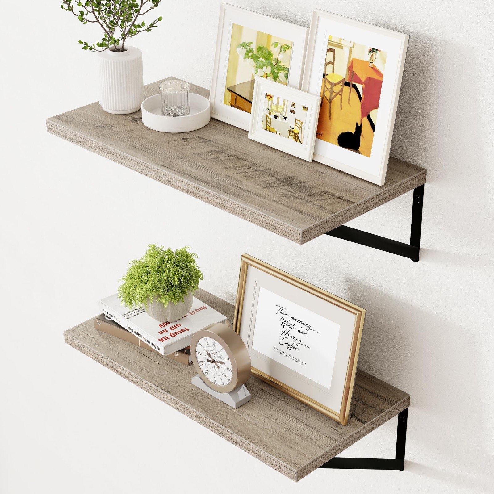 12 Inch Deep Floating Shelves for Wall – 24 Inch Wide x 12 Inch Deep Wall She…