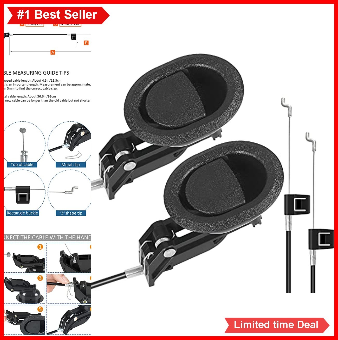 Recliner Replacement Parts Pull Handle Release Cable 2 Sets Sofa Repair