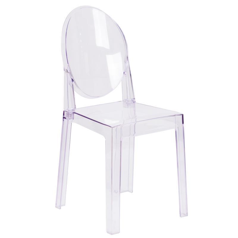 1, 2, 4, 6 or 8 Casper Ghost Dining Side Chair Clear Polycarbonate In or Outdoor