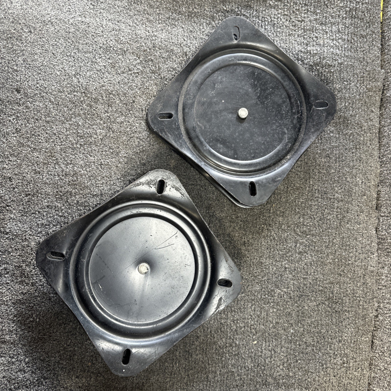 Lot Of 2 Boat Seat Swivel Ball Bearing Swivel Plate Chair 7 in Base
