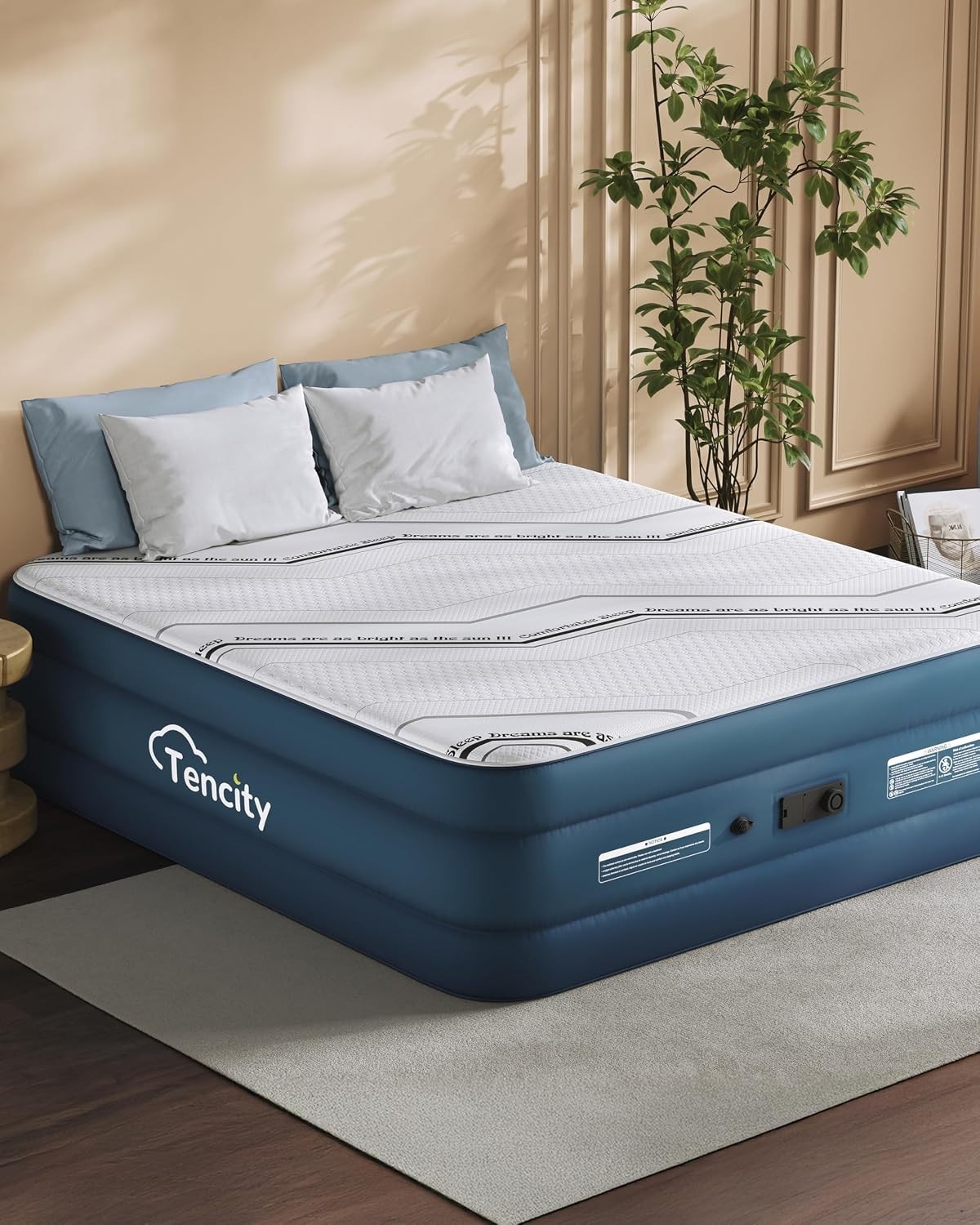 20” Queen Inflatable Bed with Extra Firm Support and Fast Inflation – 660 lbs