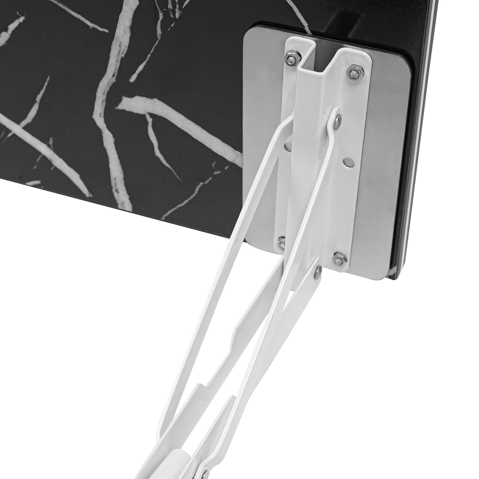 Black 31.5*19.69in Foldable Wall Desk, 66.14 lbs Load Wall-Mounted Folding Table