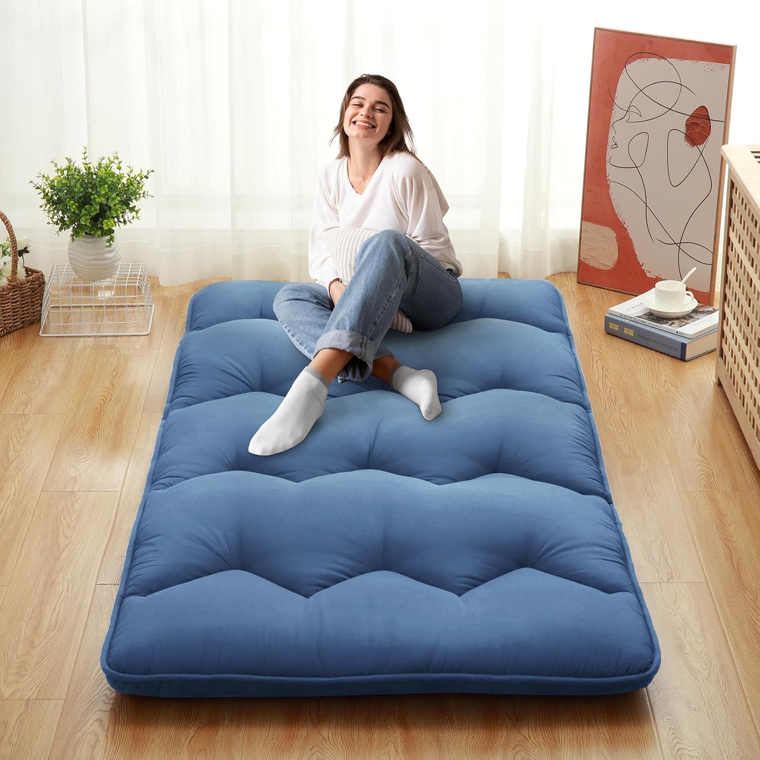Twin/Full/Queen Size Floor Mattress Japanese Futon Mattress Sleeping Tatami Mat