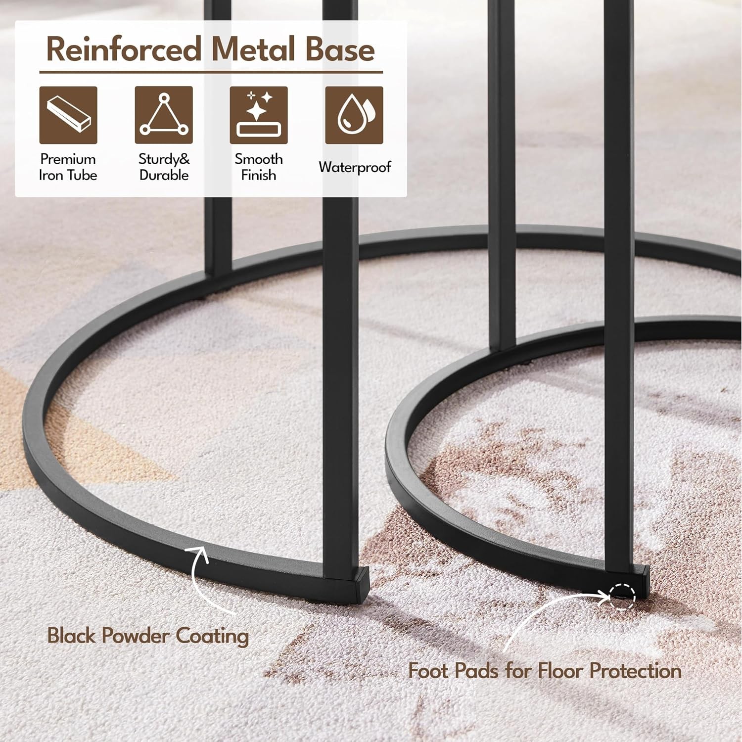 Nesting Coffee Table Round Coffee Table for Living Room Nesting Table