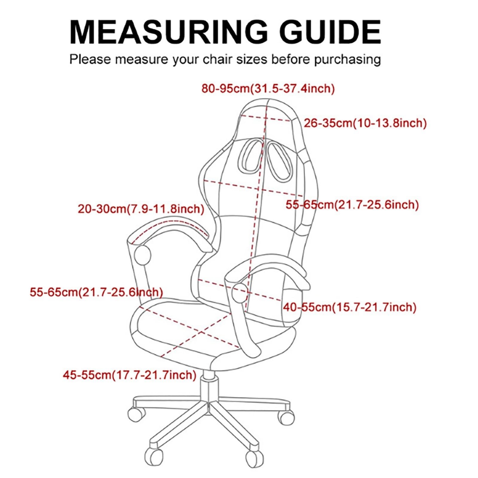 Universal Fit Gaming Chair Cover – 3D Printed One-Piece Seat & Armrest Slipcover