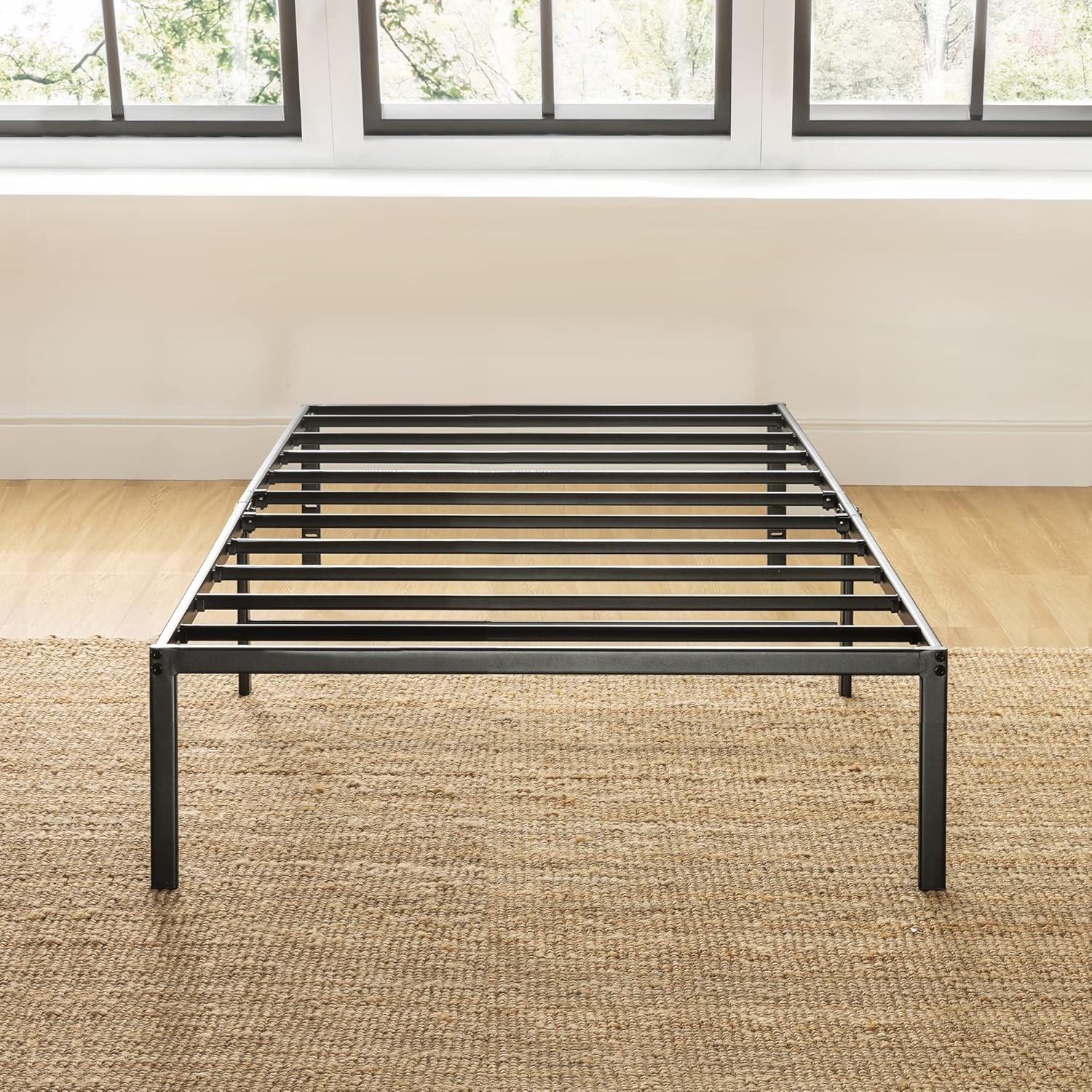 14 Inch Heavy Duty Metal Platform Bed Frame Queen Twin Size Steel Slat Support