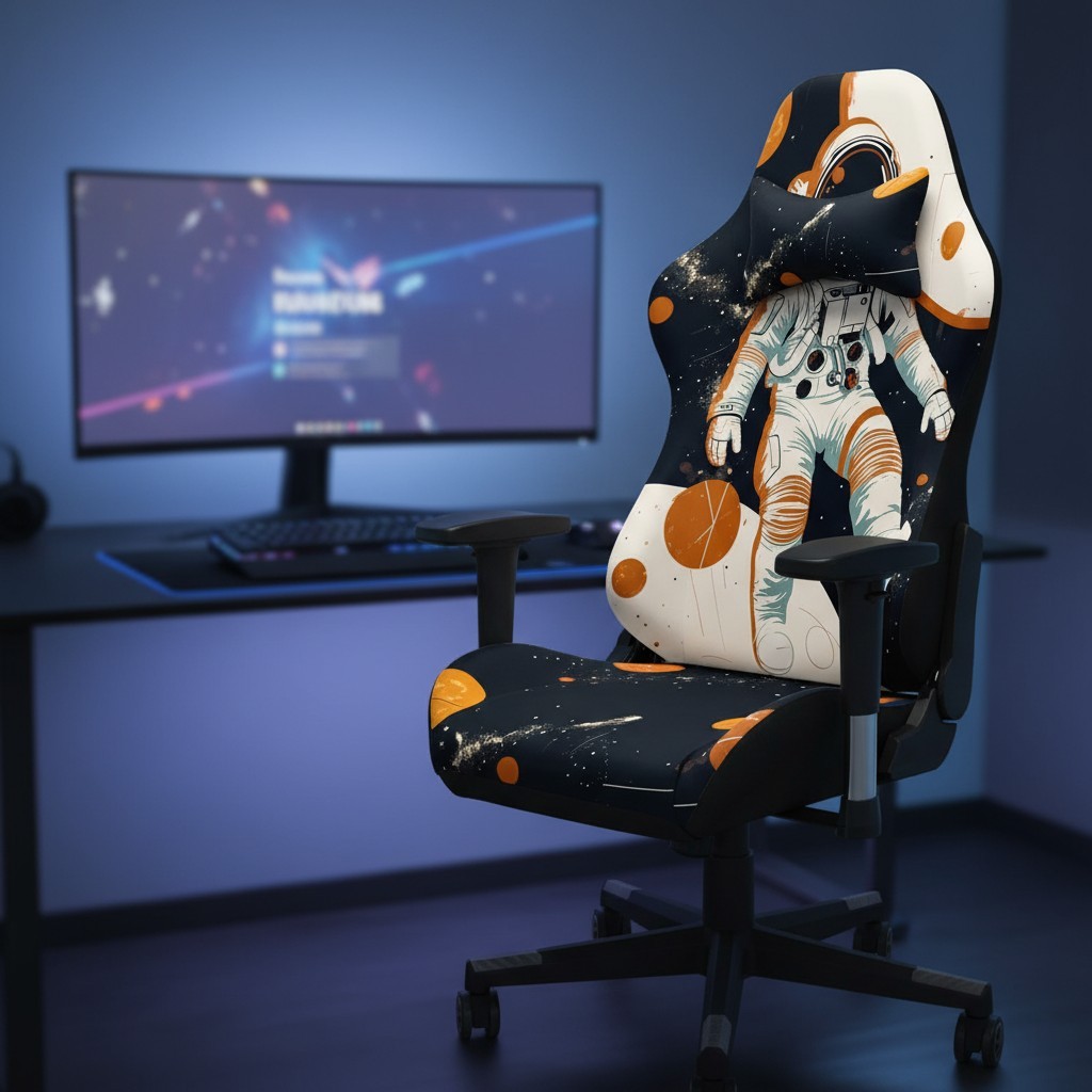 Universal Fit 3D Printed Gaming Chair Cover – Anti-Dust & Slip, Machine Washable