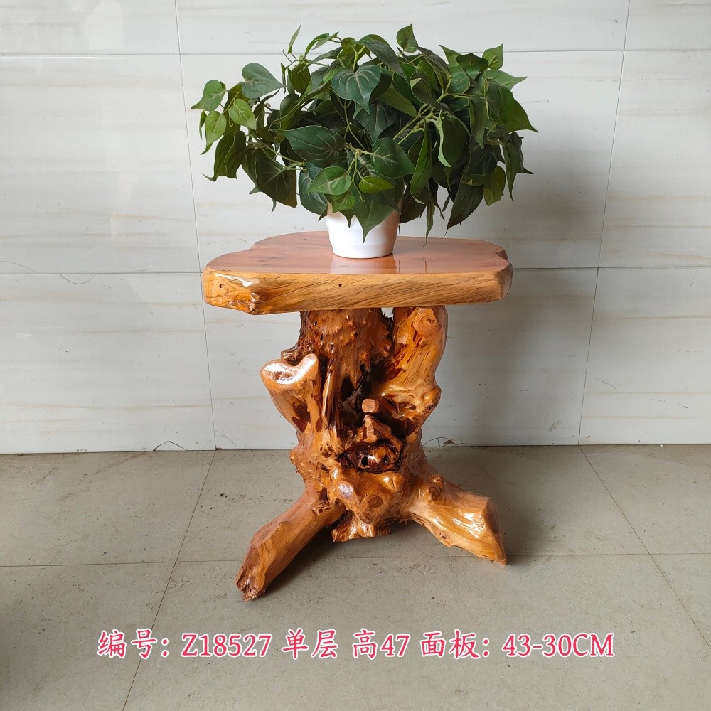 Natural Solid Wood Root Carving Plant Stand Antique Tree Root Art Decor Pedestal