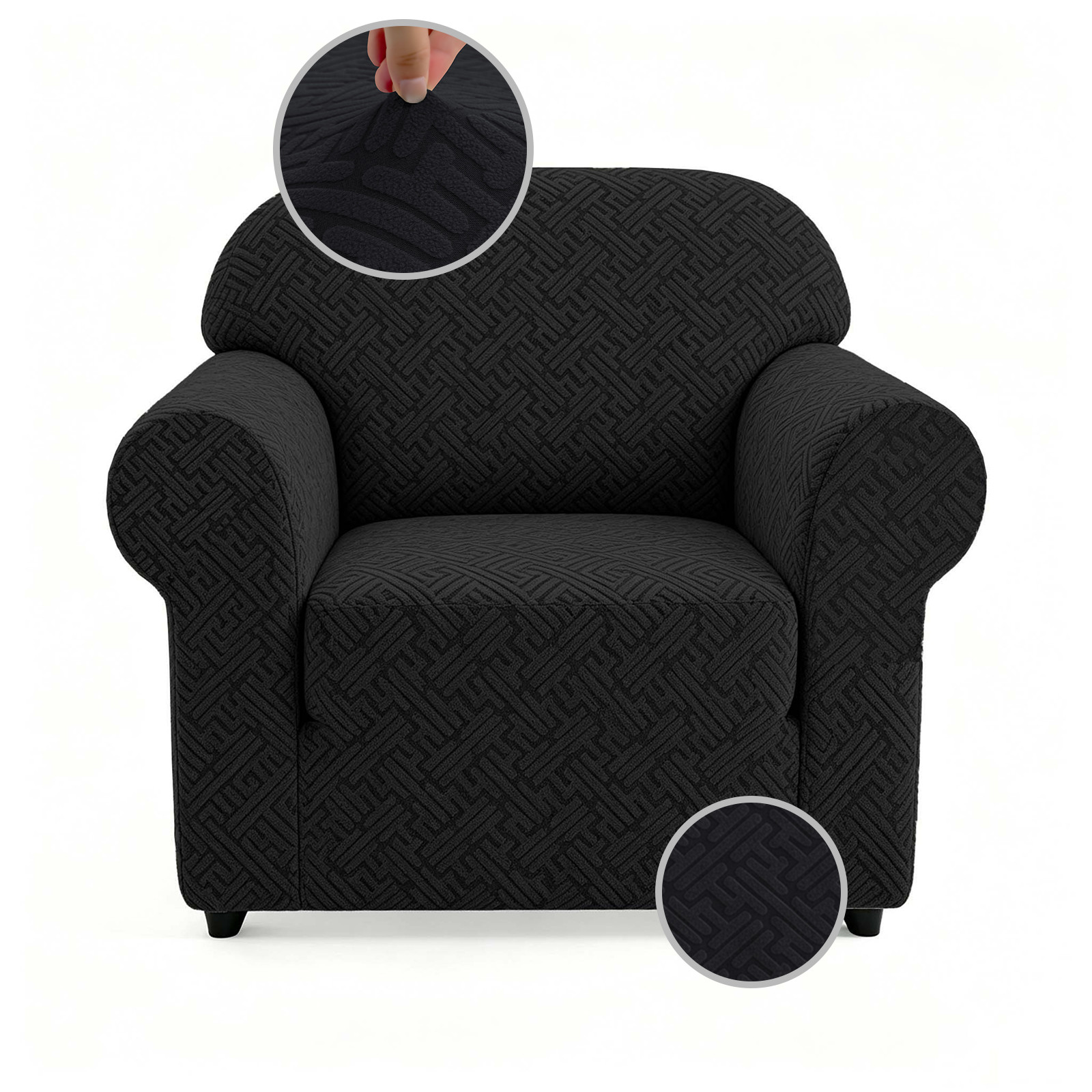 1/2/3/4 Seat Jacquard Sofa Covers 1 Piece Stretch Furniture Protector Slipcovers
