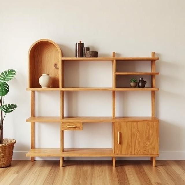 Hand Crafted Wooden Shelving- Oak – Maple – Cherry – Walnut
