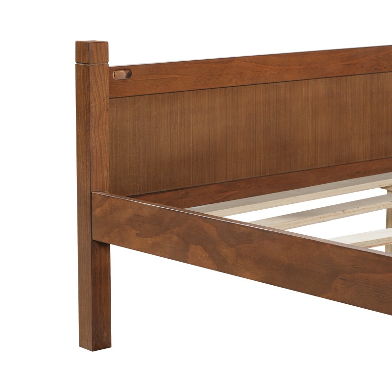 Twin Size Flat Panel Bed w/Headboard &Footboard,Minimalist Modern Platform Bed