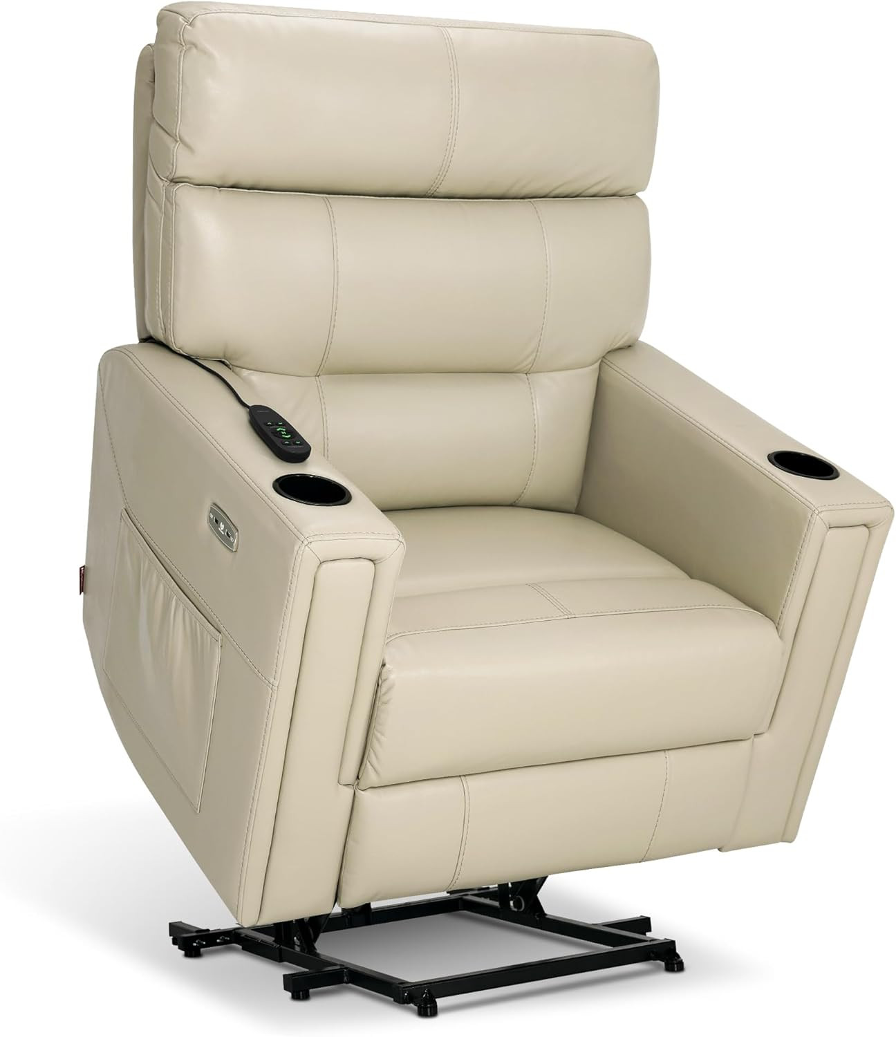 Oversized Power Lift Recliner Chair for Big & Tall, Triple Motor, Cream White
