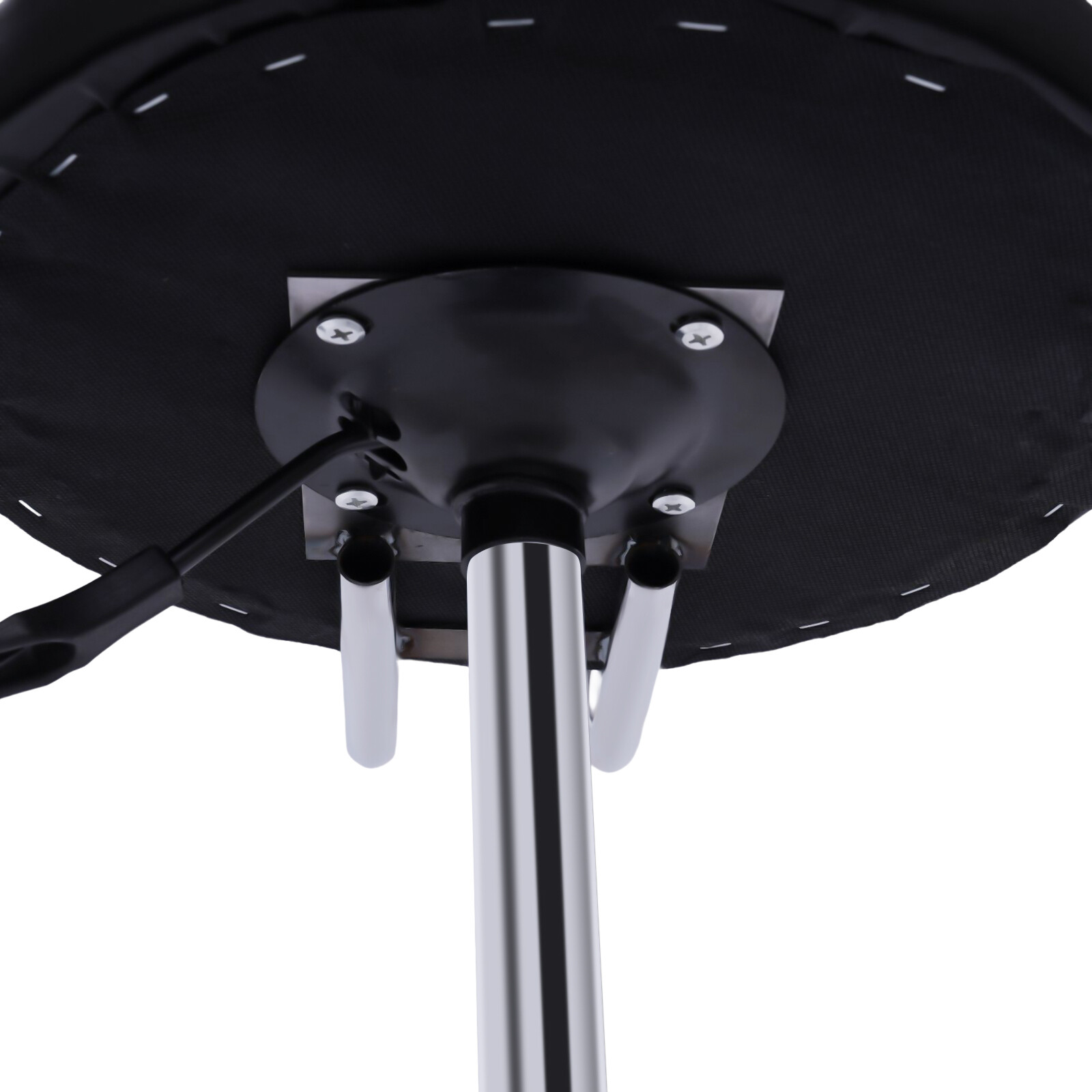 Garage WorkShop Stool Bench Mechanics Swivel Chair Height-Adjustable Seat Black
