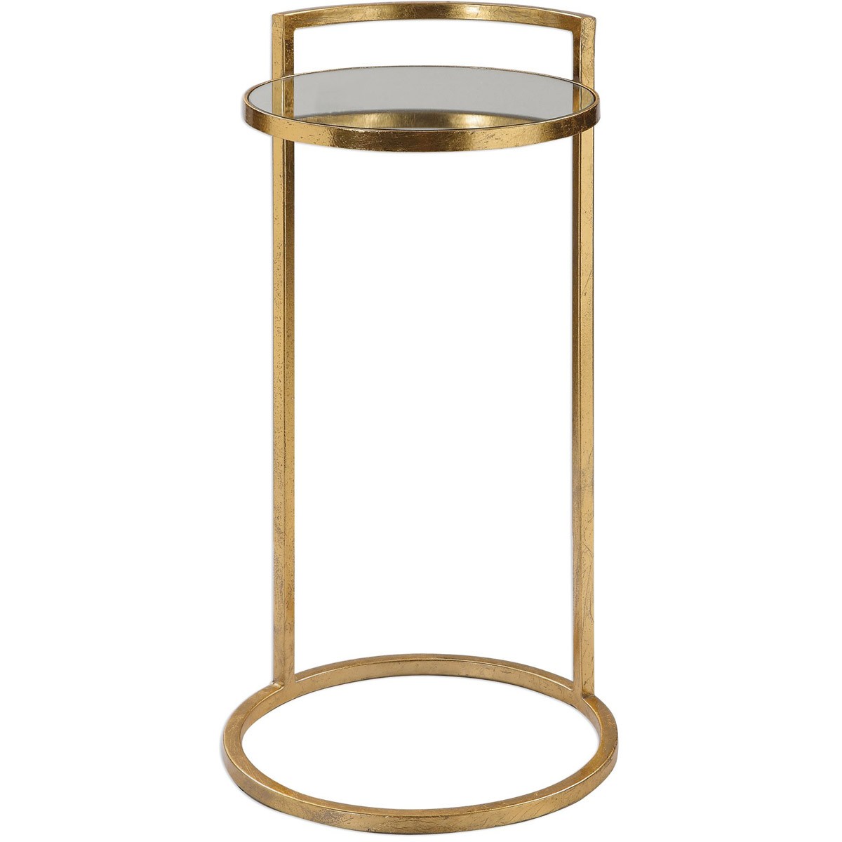 Uttermost 24886 Cailin 26 X 14 inch Bright Gold Leaf Accent Table