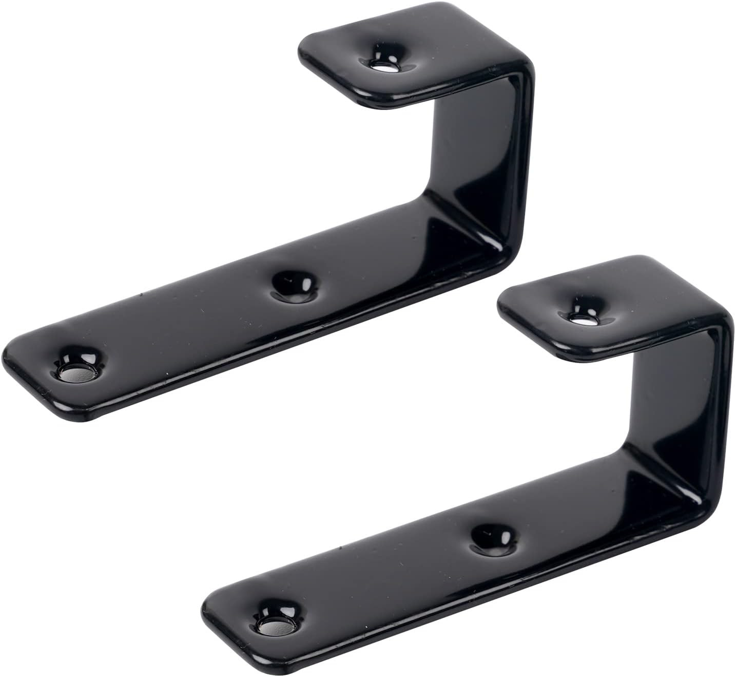 2 Pack Bunk Bed Ladder Hook, inside 1″ Kids Bed Replacement Hardware, Black PVC