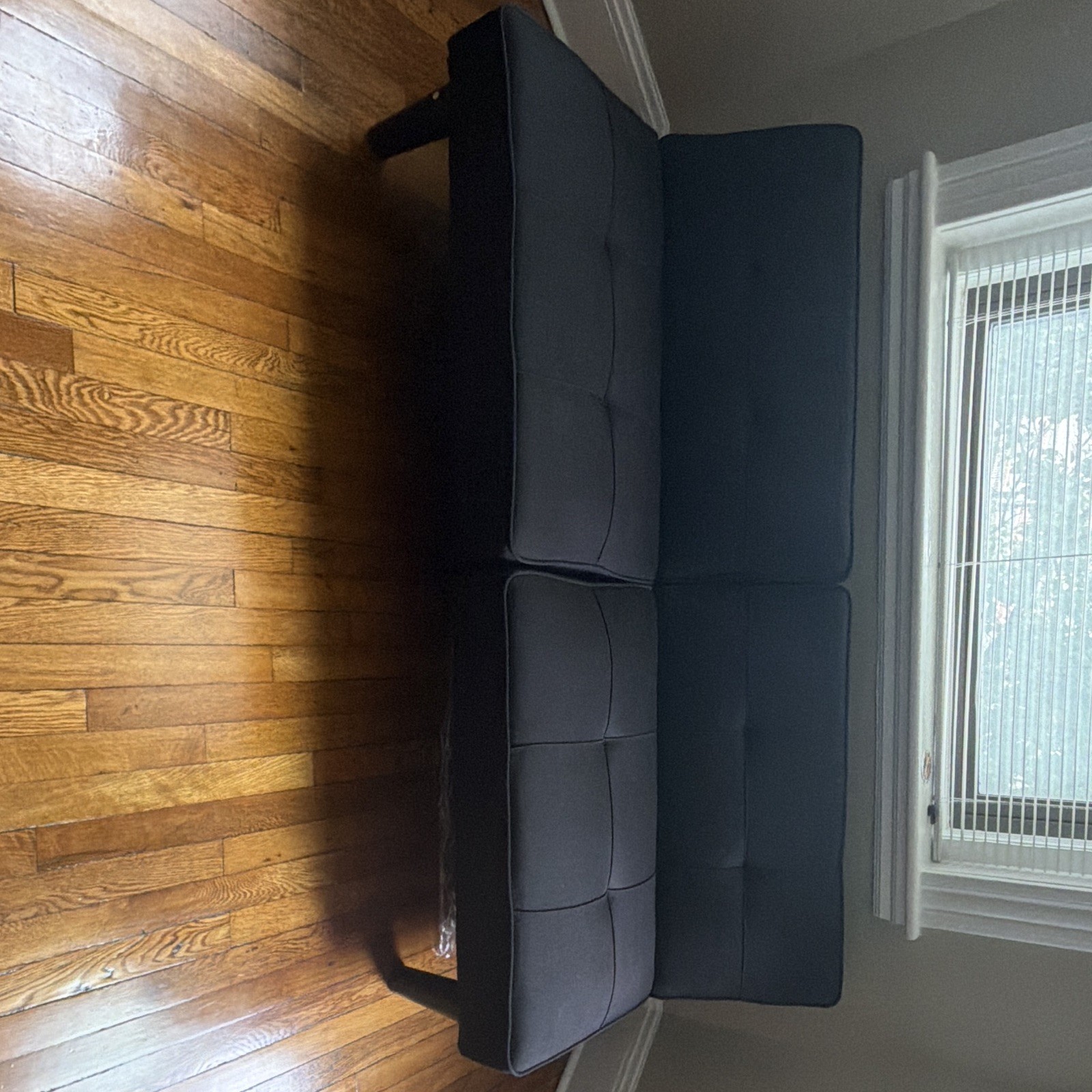 Costway Convertible Folding Futon Sofa Bed with 6-Position Adjustable Backrest