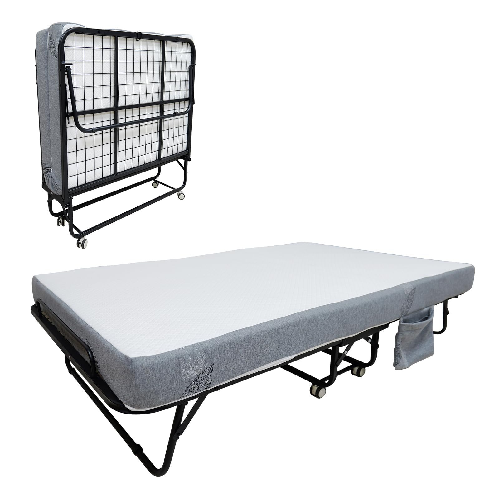 75″ x 31″/38″/45″ Portable Rollaway Folding Bed W/Mattress & Frame for Adults