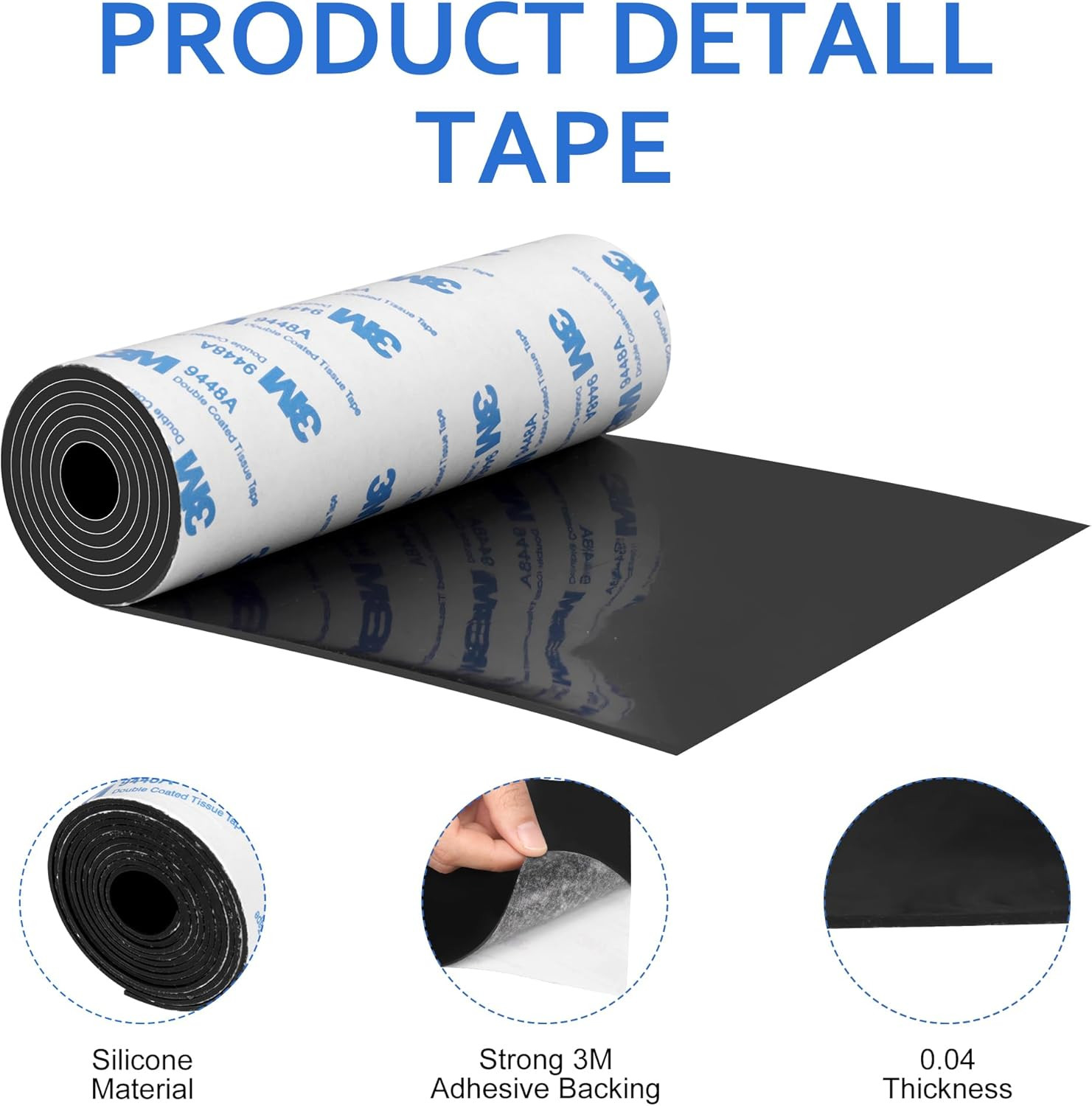 Non Slip Self Adhesive Furniture Pads, Cuttable anti Scratch Floor Protectors, 4