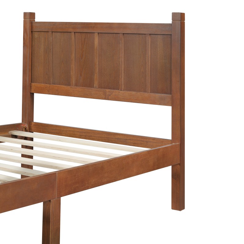 Twin Size Flat Panel Bed w/Headboard &Footboard,Minimalist Modern Platform Bed