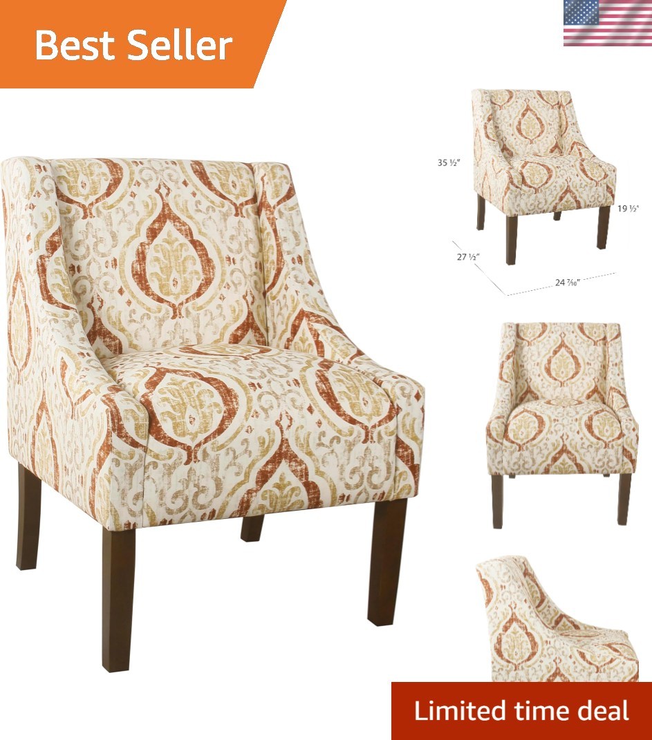 Home Decor | Upholstered Classic Swoop Arm Accent Chair | Accent Chairs for L…