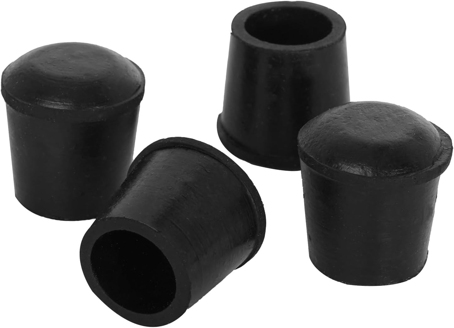 4 PCS Black round Rubber Chair Leg Caps Tips, Vinyl Rubber End Kits, Soft Touch