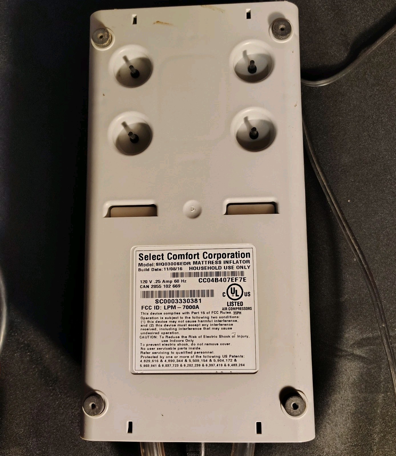 Sleep Number Air Pump SIQ0300SEDR King Queen Wireless Remote