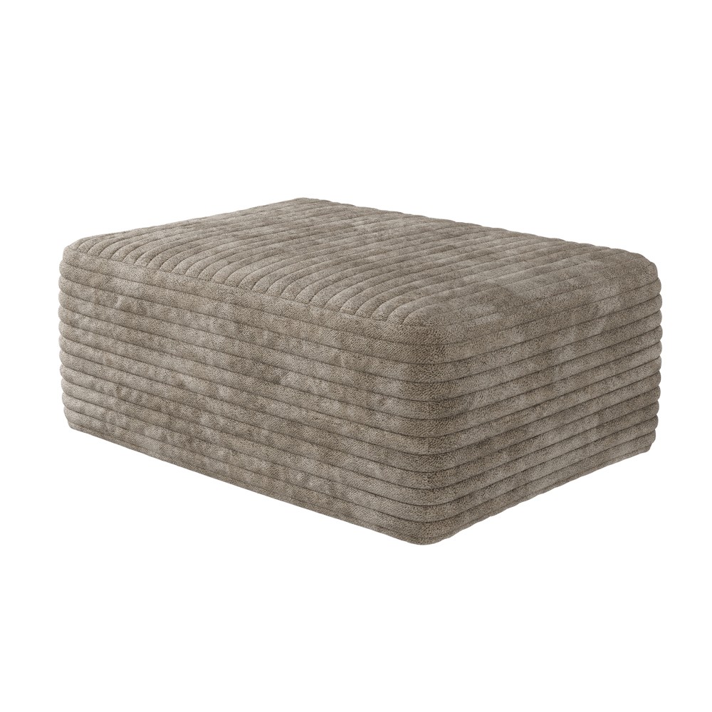 37.40″Sofa ottoman ,No Assembly Required,Camel(Plush Corduroy Fabric)