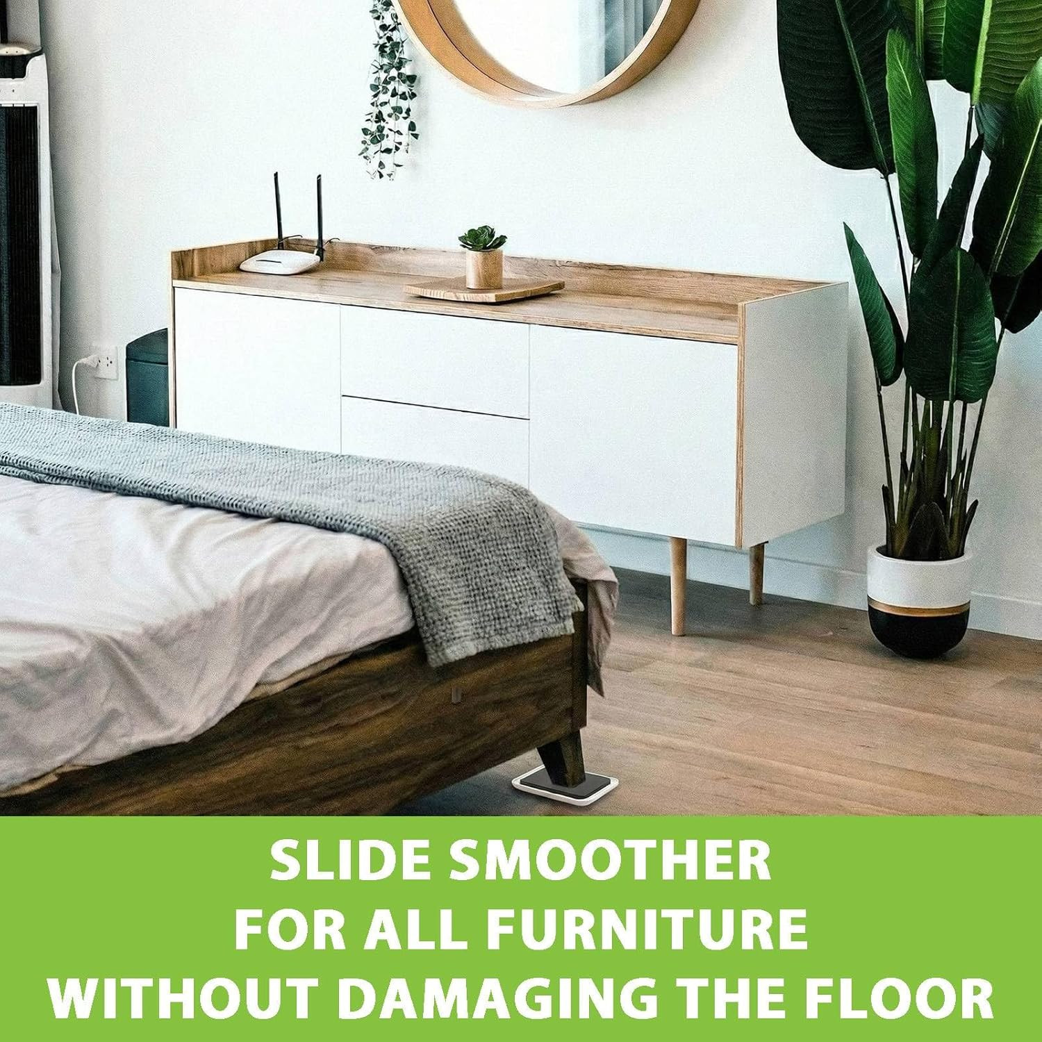 12 Pack Furniture Sliders for Carpet Hardwood Tile Heavy Moving, 4.7 Inch Movers