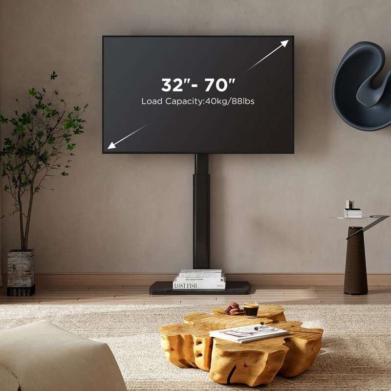 FITUEYES Floor TV Stand for 32-70 Inch Flat or Curved TVs up to 88 lbs