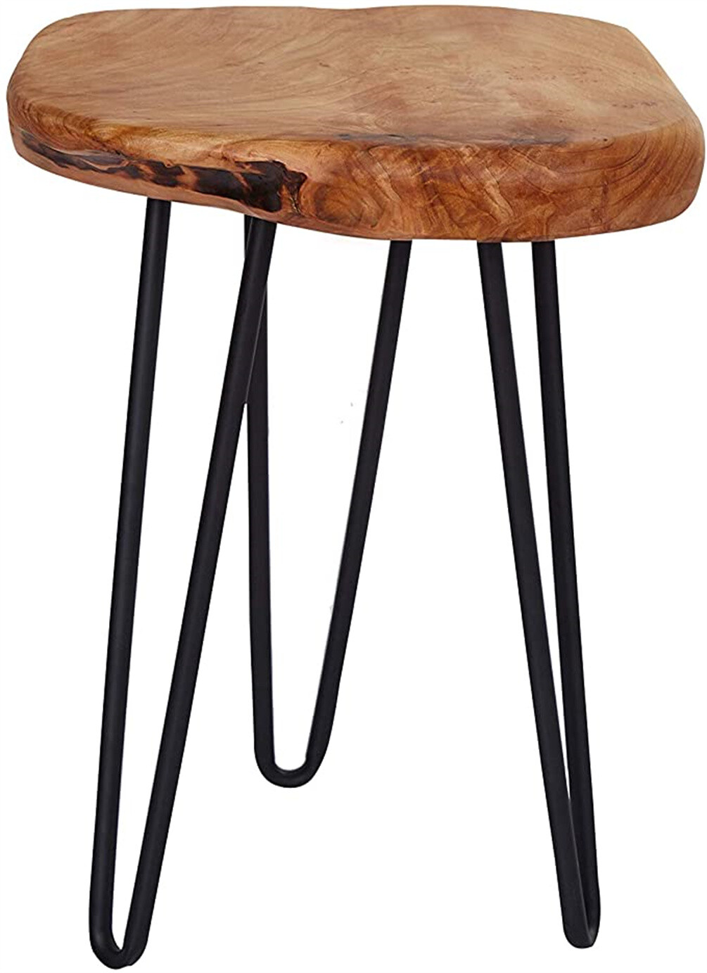 Cedar Roots Natural Edge End Table Wood Side Table Nightstand 13.5»x12»x17.4″H