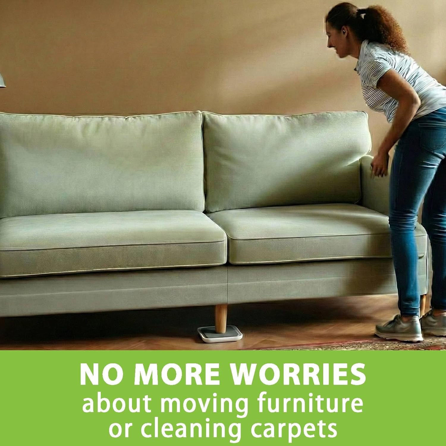 12 Pack Furniture Sliders for Carpet Hardwood Tile Heavy Moving, 4.7 Inch Movers