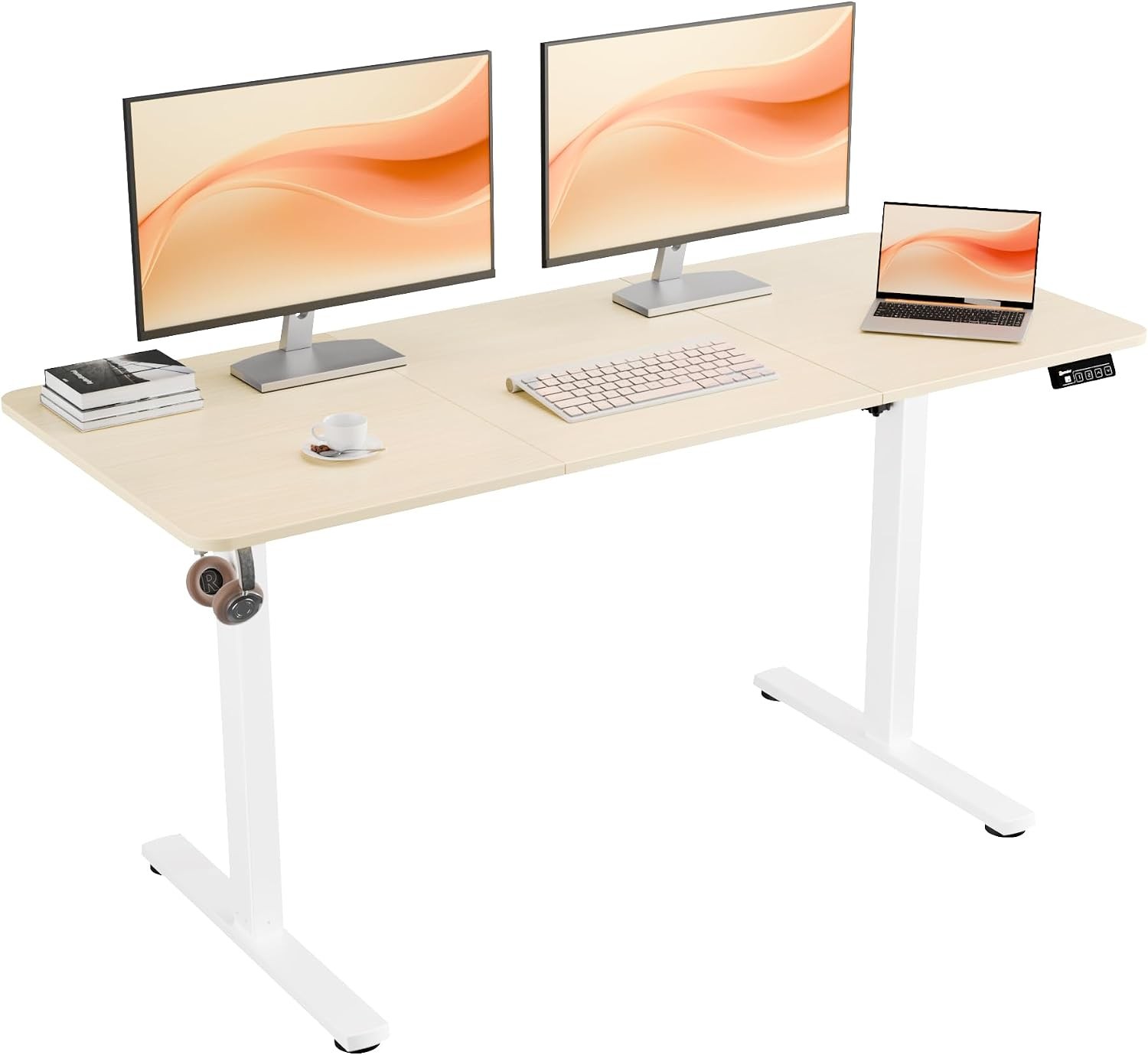 Electric Standing Desk 47.2″ x 23.6″ Adjustable Height Home Office Memory Preset