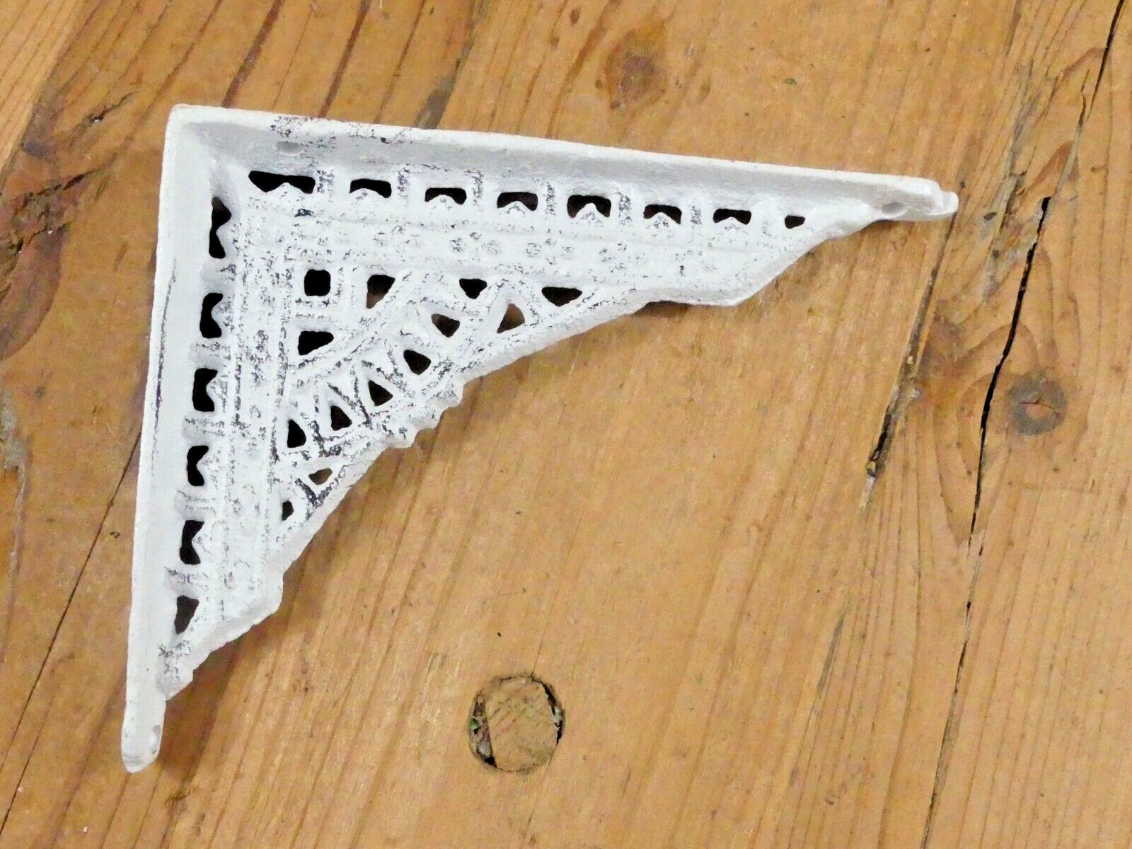 4 Shelf Braces Wall Brackets Cast Iron SMALL 5 x 4 Corbels Distressed White