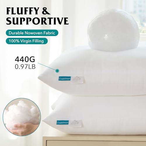 18 x 18 Throw Pillow Inserts – Soft, Plush & 18×18 Inch (Pack of 2) 2