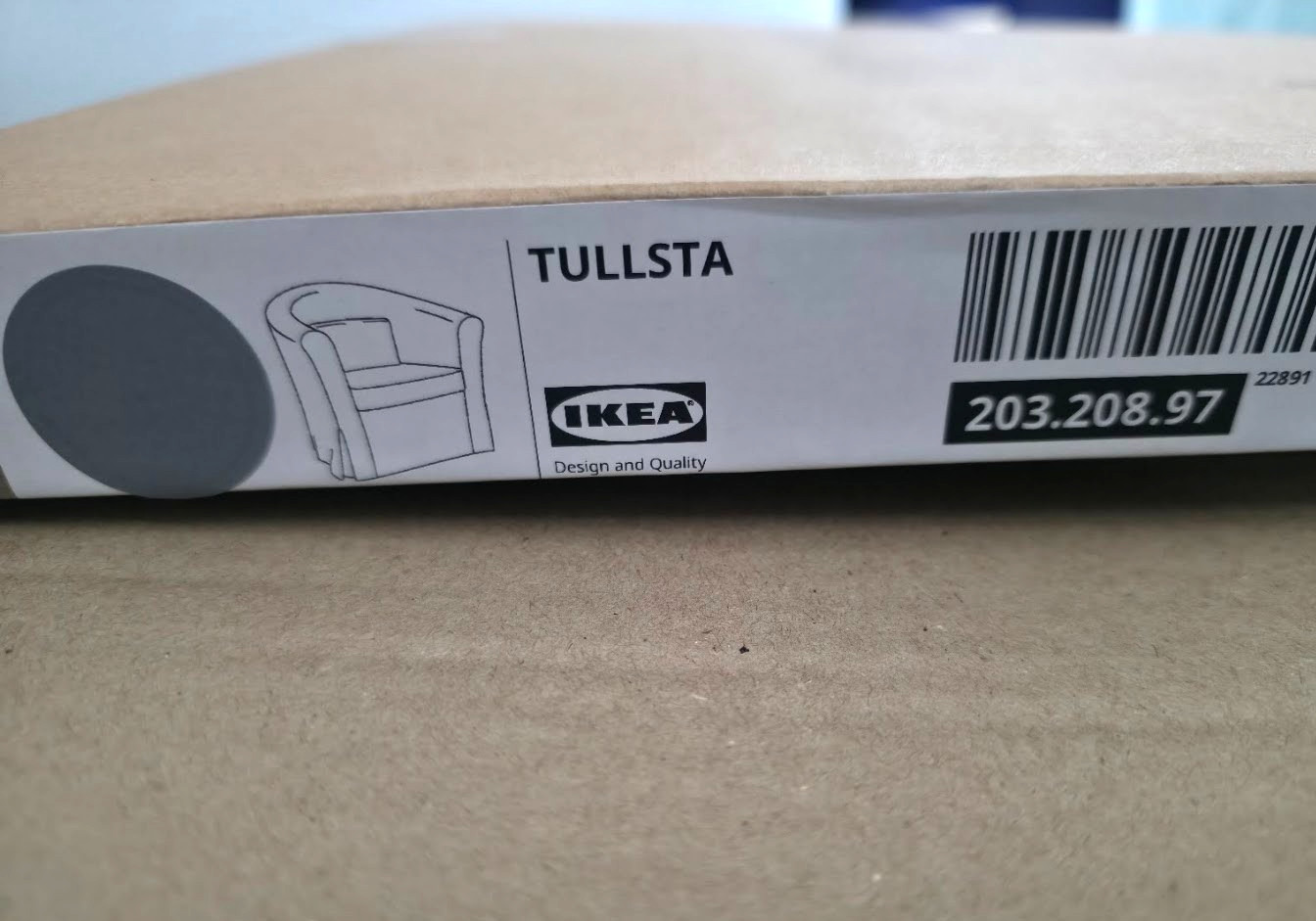 Ikea Tullsta Chair / Armchair Cover Slipcover NORDVALLA MEDIUM GRAY New SEALED!