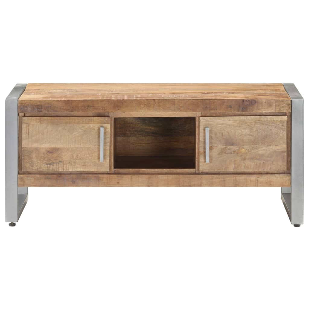 Coffee Table Wooden End Table Side Table Rough Mango Wood 37.4 Inch vidaXL