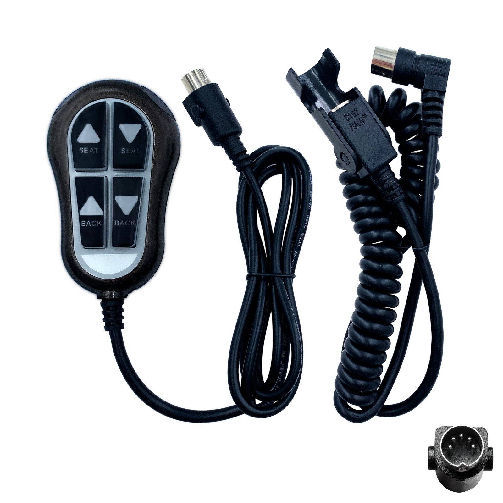 Recliner 4 Button 5 Pin Remote Replacing ZK1300-HC Hand Control with Backlight