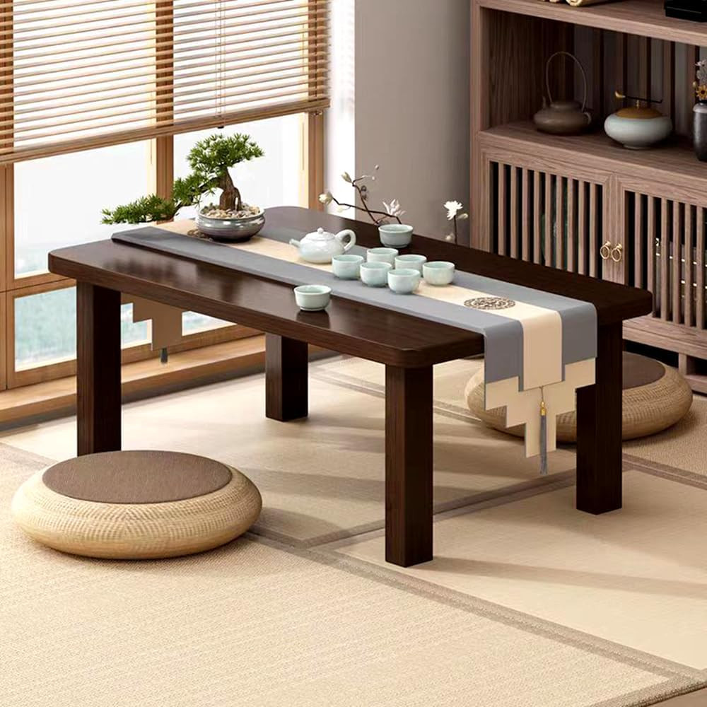 Japanese Low Floor Folding Coffee Table for Dining & Living Room, 39.4″ x 19.7