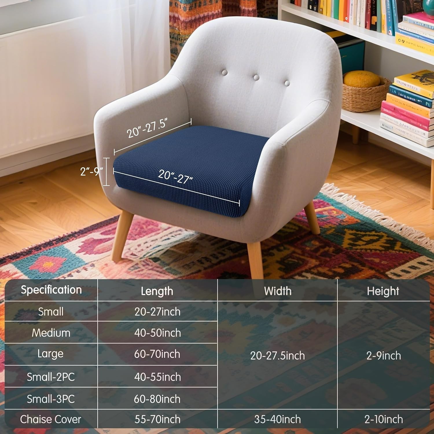 Stretch Couch Cushion Slipcovers Reversible Cushion Protector Slipcovers Sofa…