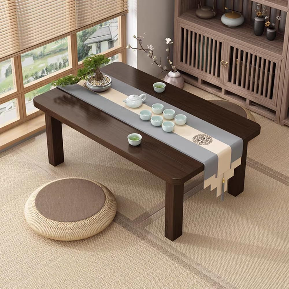 Japanese Low Floor Folding Coffee Table for Dining & Living Room, 39.4″ x 19.7