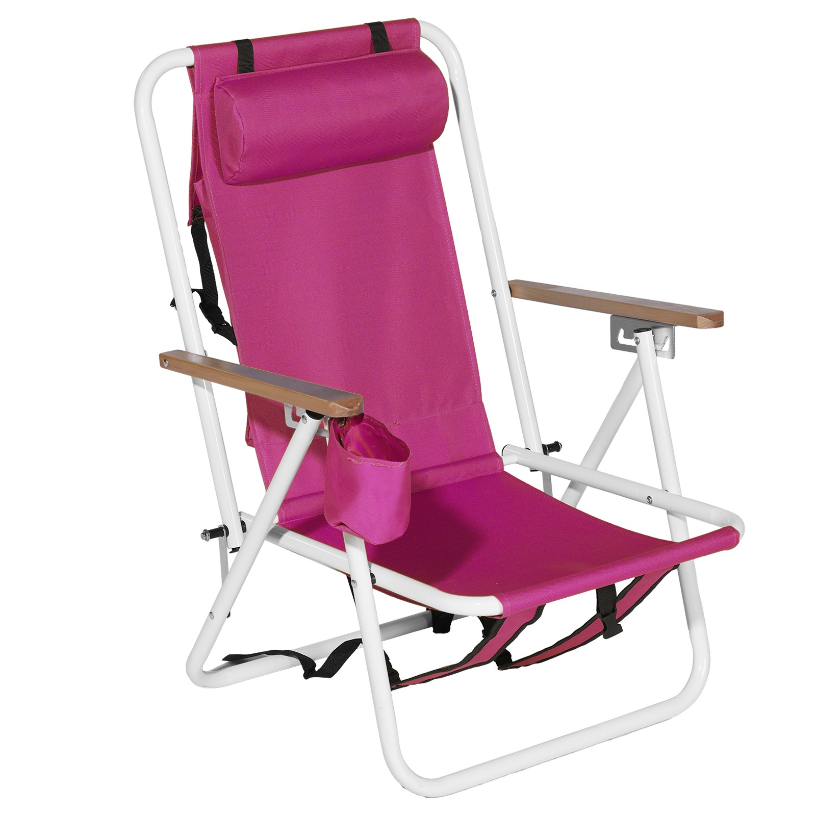 Folding Beach Chair, 4 Position Portable Backpack Foldable Camping Chair