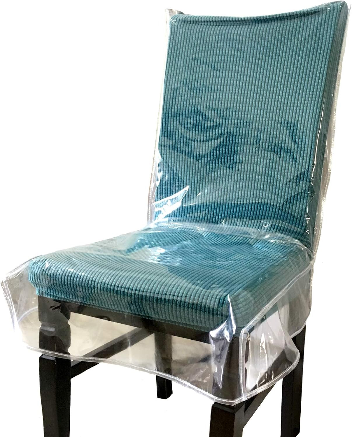Plastic Dining Chair Covers with Backrests,Clear PVC Seat Chair Protector Waterp