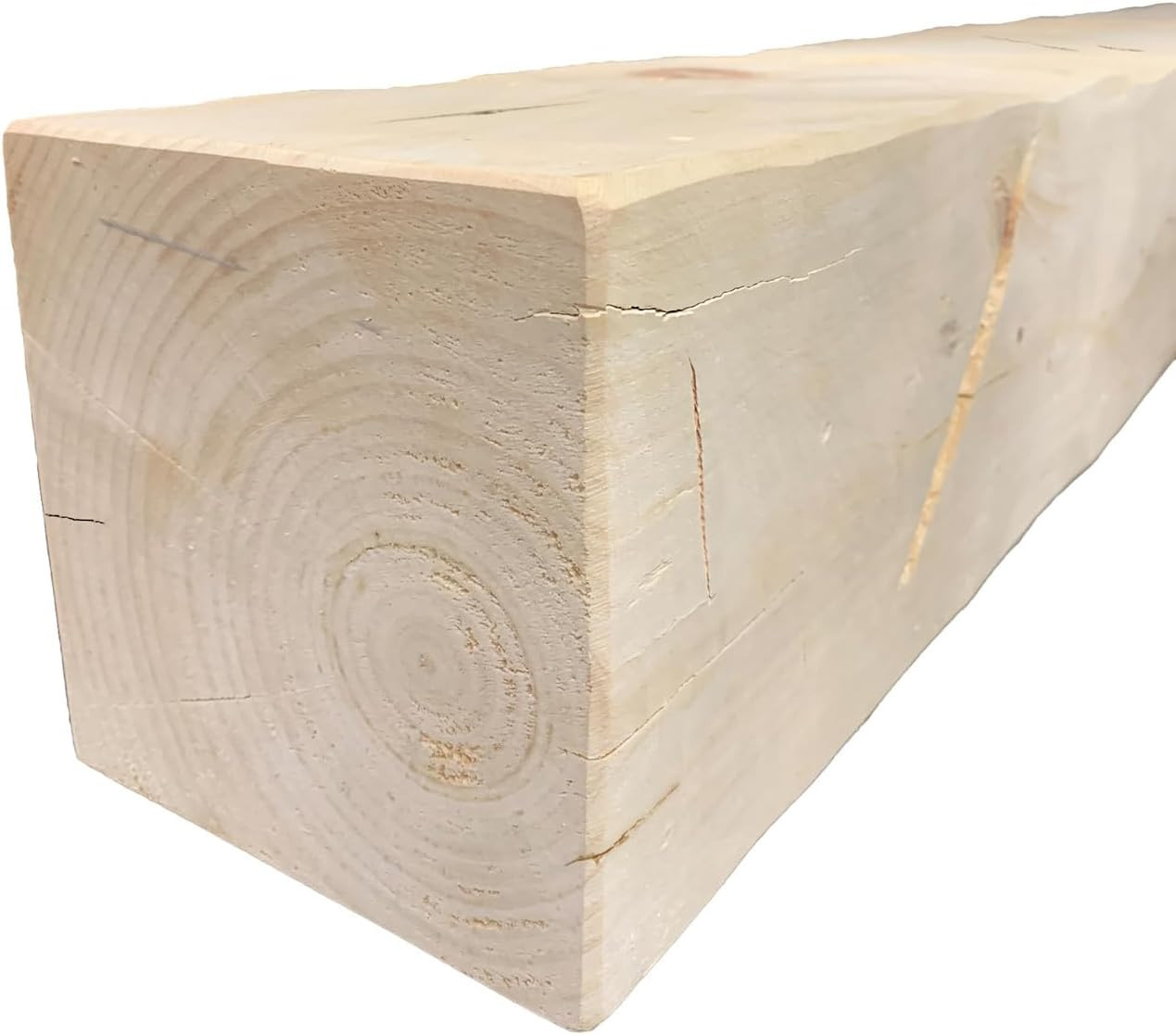 Rustic Hand Hewn Barn Beam Mantel – 6x6x72 Inches, Unfinished Wood Craft