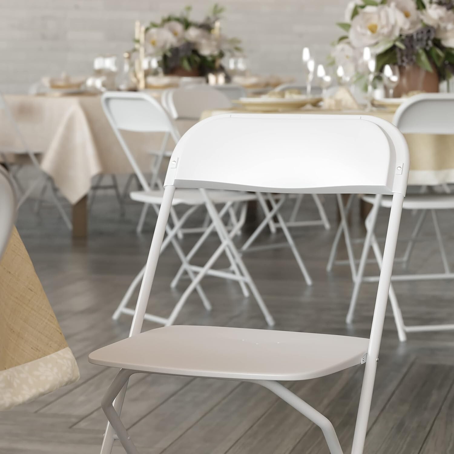 6 Sillas Plegables De Plástico Para Eventos – Apilables Bodas Y Fiestas 650LB US