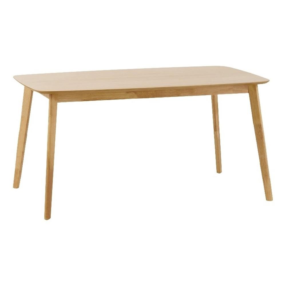Pemberly Row 59″ Dining Table in Walnut Brown with Splayed Tapered Legs