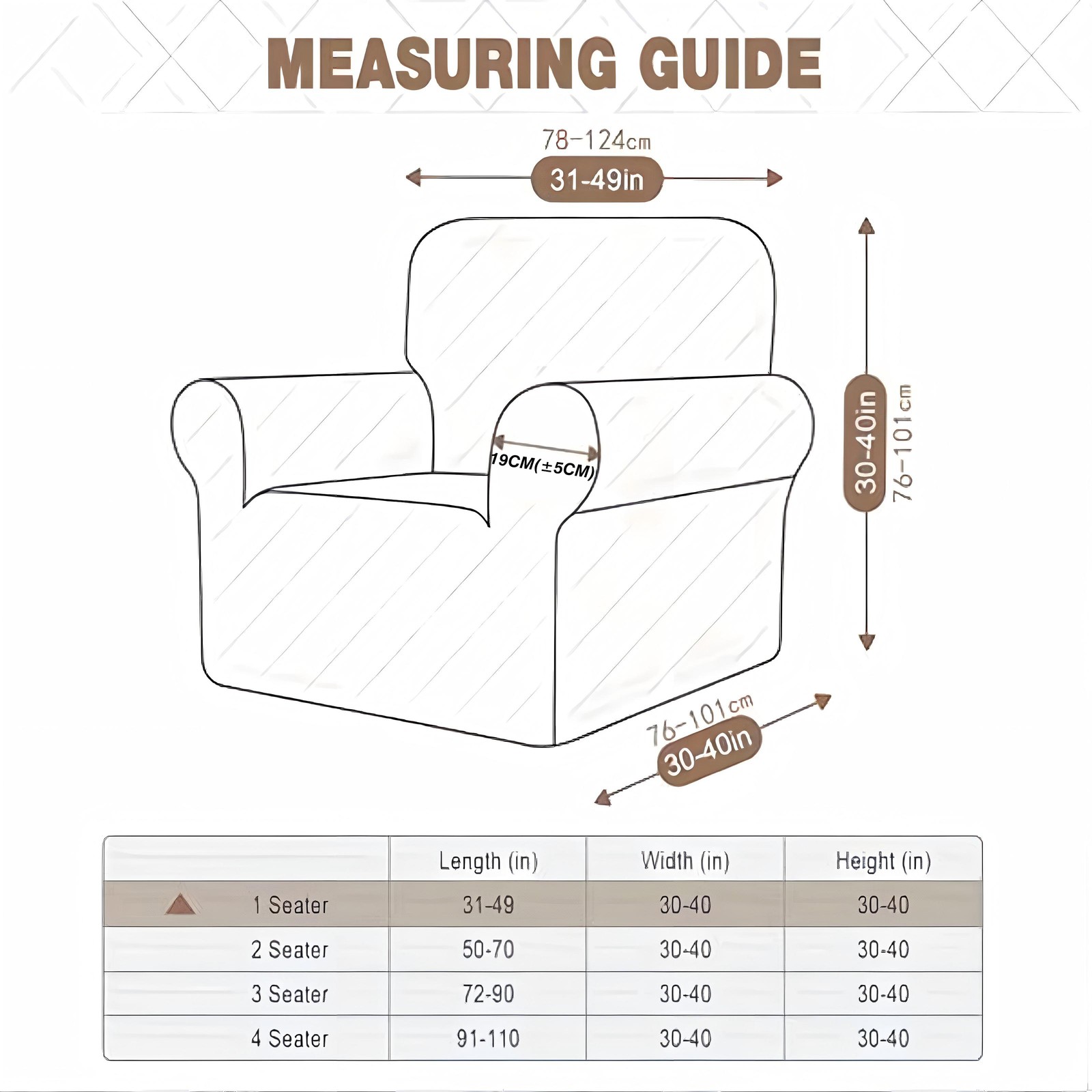 1/2/3/4 Seat Jacquard Sofa Covers 1 Piece Stretch Furniture Protector Slipcovers