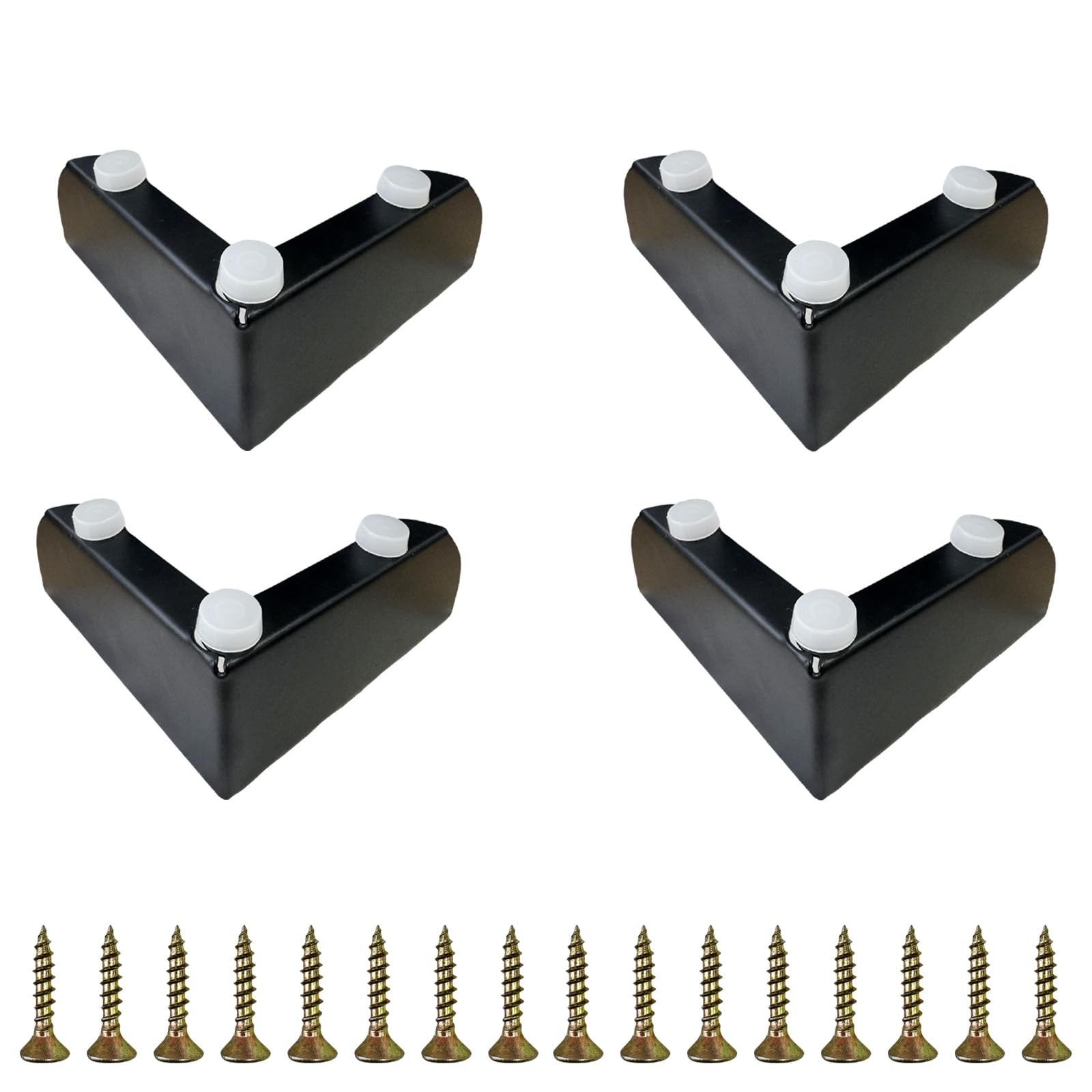 4PCS 2-Inch Black Metal Furniture Legs – Modern Sofa, Dresser, and Cabinet Legs