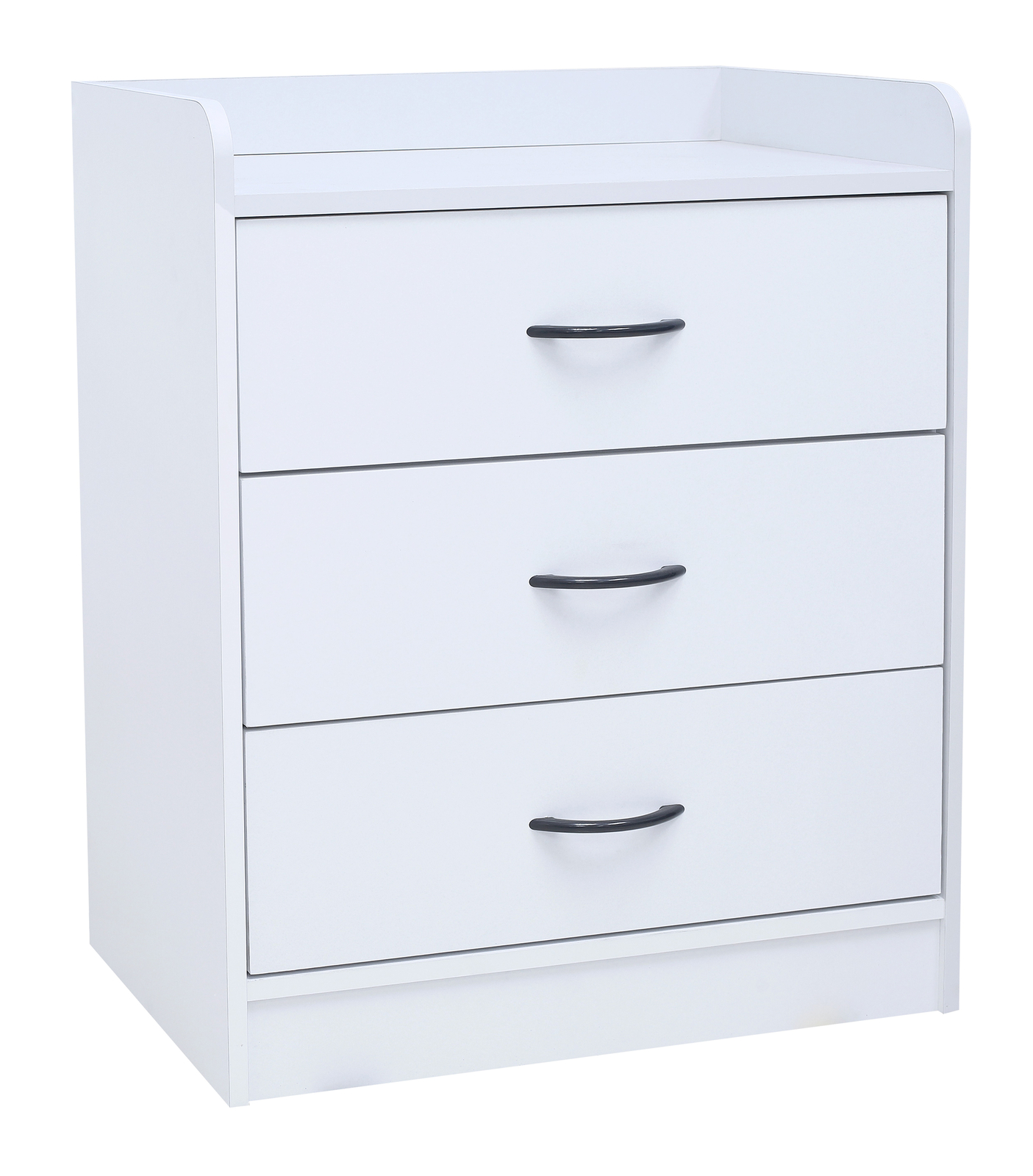 Kings Brand Furniture – Jericho White Wood 3 Drawer Chest