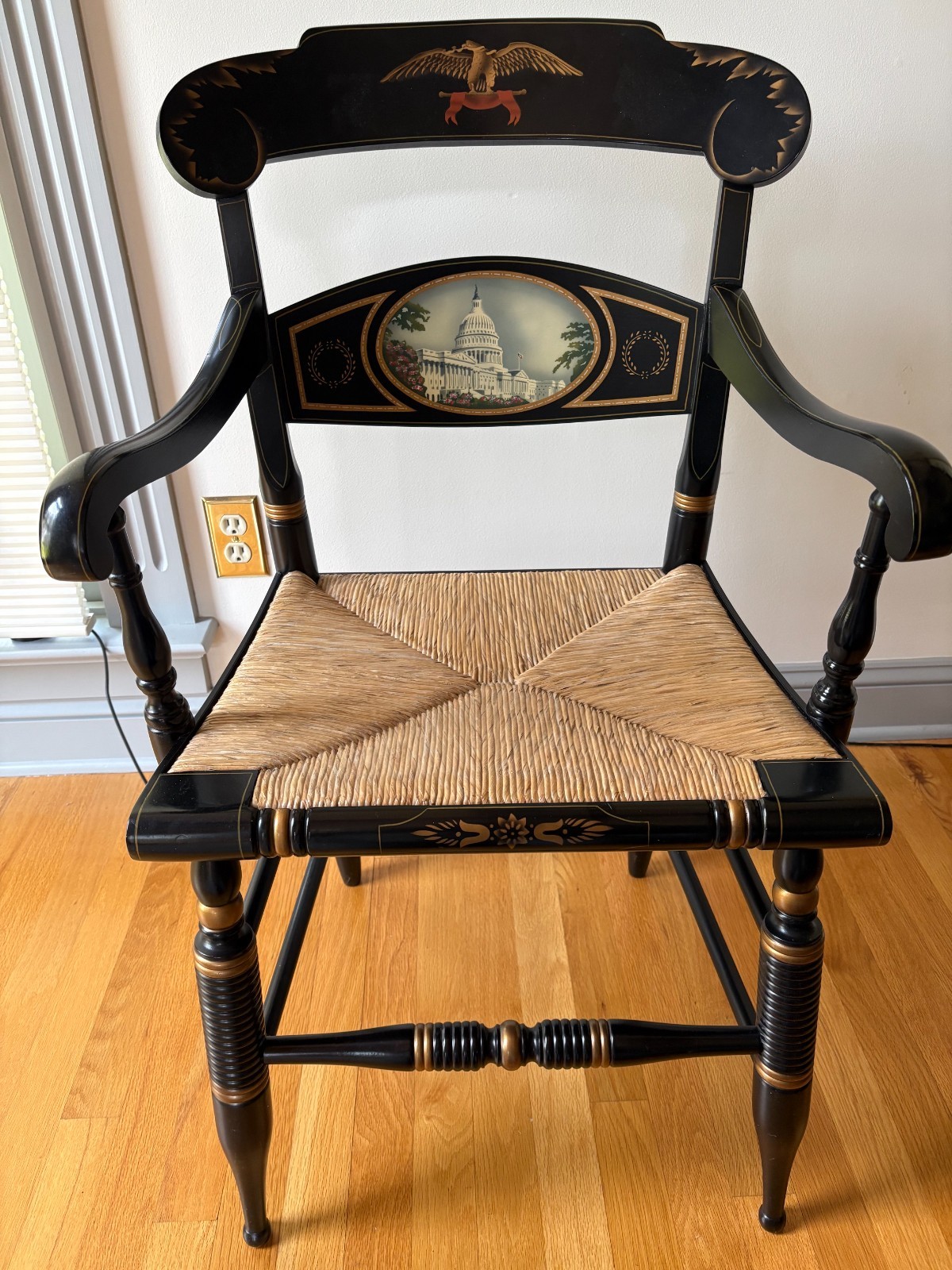 Genuine Hitchcock Armchair Special Edition United States Capitol, Pristine