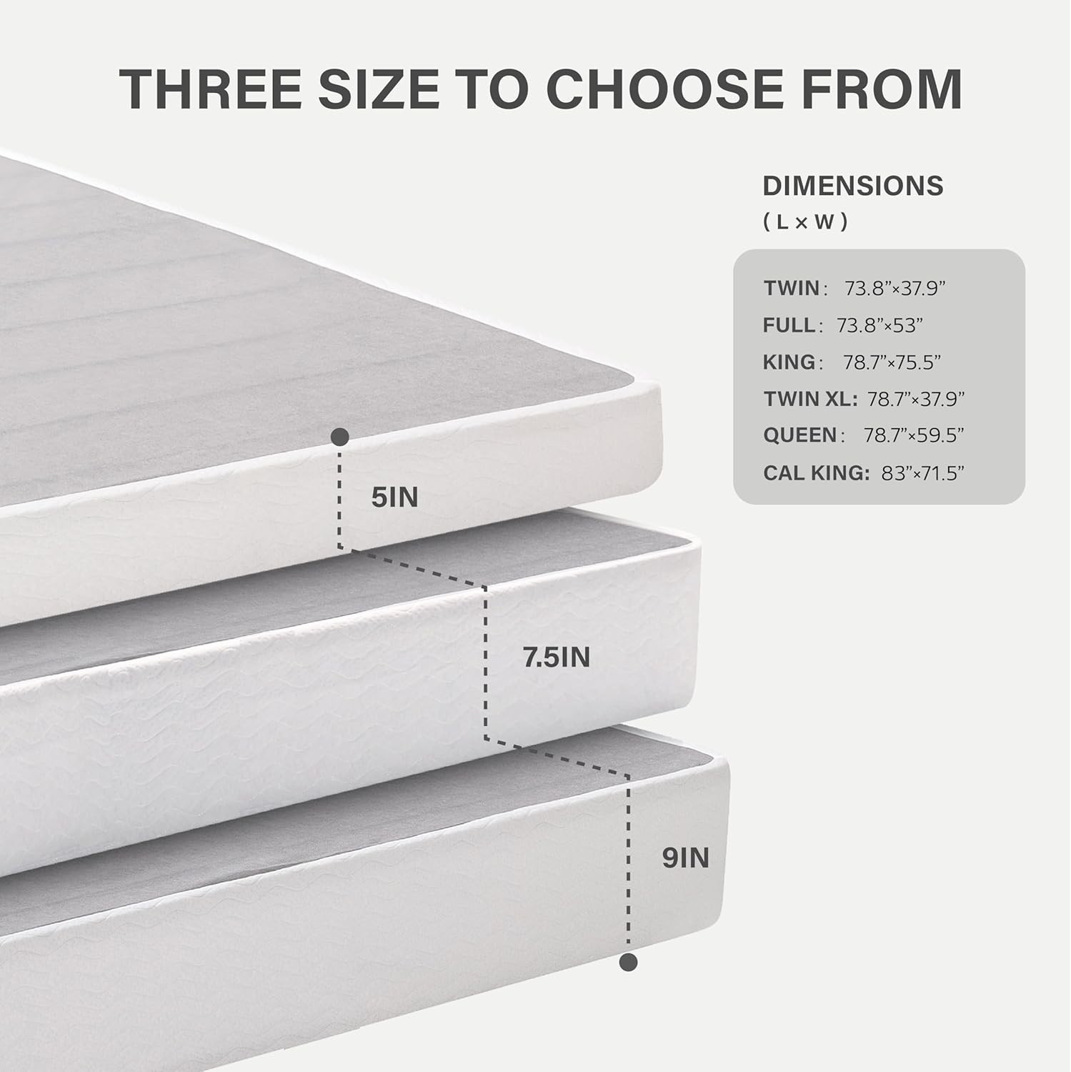 EGOHOME 5 inch Twin Size Metal Box Spring Easy Assembly Mattress Foundation